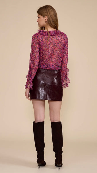 HART FAUX LEATHER MINI SKIRT