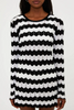 Libbi Dress - BLACK/WHITE TIDE