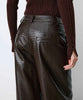 ARTIUS TEXTURED FAUX-LEATHER BARREL PANTS