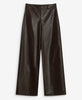 ARTIUS TEXTURED FAUX-LEATHER BARREL PANTS