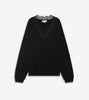 AUGUSTIN KNIT SWEATER WITH LACE V-NECK