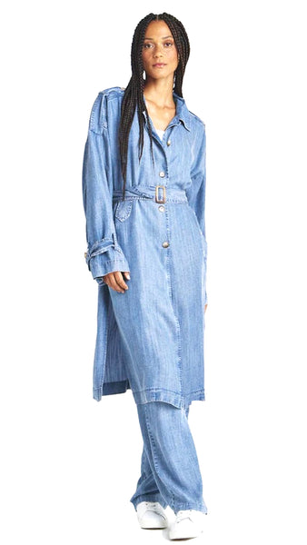 SPLENDID DANE INDIGO TRENCH COAT