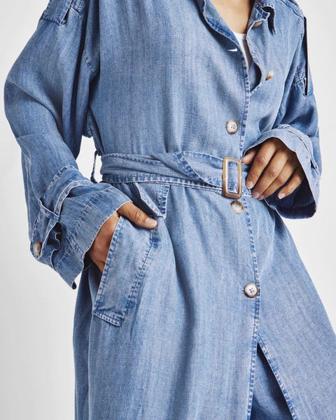 SPLENDID DANE INDIGO TRENCH COAT