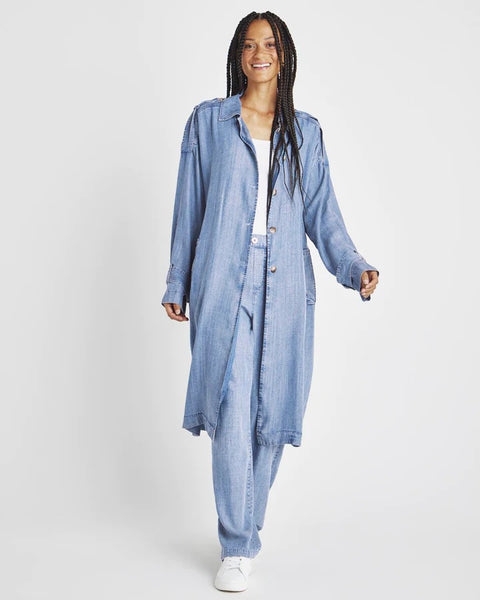 SPLENDID DANE INDIGO TRENCH COAT