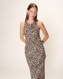 RAY LONG LEOPARD DRESS