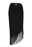 FRINGED SARONG SKIRT