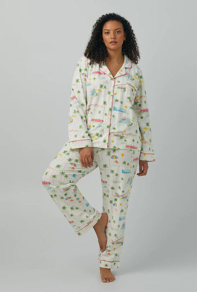 WELCOME TO PALM SPRINGS LONG SLEEVE CLASSIC STRETCH JERSEY PJ SET *LAST ONE - Sz XL*