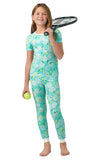 TENNIS CLUB SHORT SLEEVE STRETCH JERSEY KIDS UNISEX PJ SET