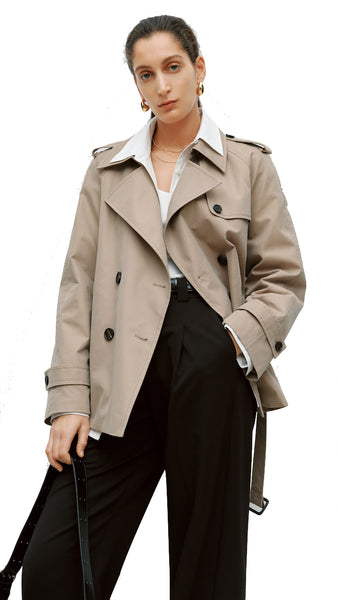 Cropped Trench Coat