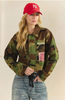 Camo Floral Contrast Jacket