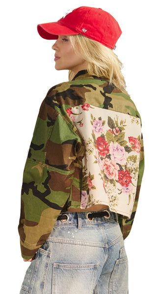 Camo Floral Contrast Jacket