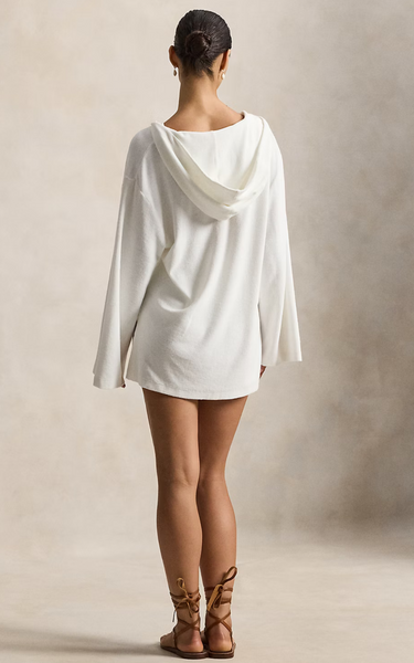 Cotton Terry Hooded Cover-Up