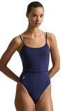 Belted One-Piece Swimsuit