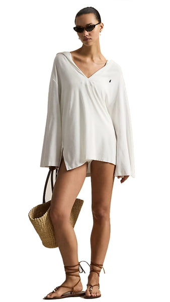 Cotton Terry Hooded Cover-Up