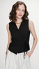 WRAP VEST & PLEATED STRAIGHT SHORT SET