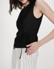 WRAP VEST & PLEATED STRAIGHT SHORT SET