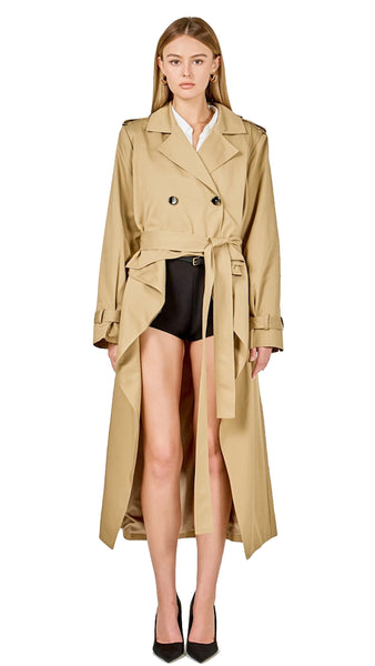 HIGH LOW TRENCH COAT
