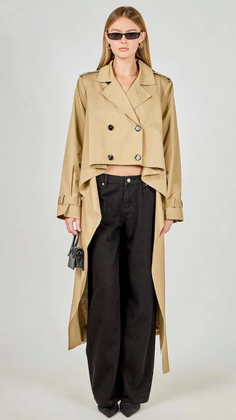 HIGH LOW TRENCH COAT