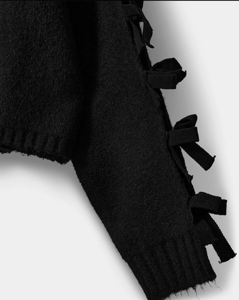 PERMELISW BOW KNIT SWEATER