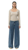 AZZI BOW LOW SLOUCH WIDE LEG JEANS