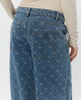 AZZI BOW LOW SLOUCH WIDE LEG JEANS