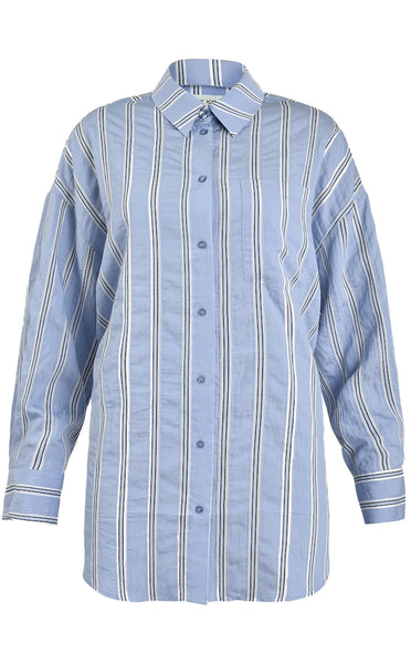OVERSIZED BLUE STRIPED SHIRT *LAST ONE - Sz M*