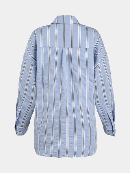 OVERSIZED BLUE STRIPED SHIRT *LAST ONE - Sz M*