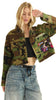 Camo Sequins Contrast Jacket