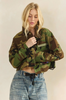 Camo Sequins Contrast Jacket