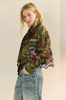 Camo Sequins Contrast Jacket