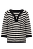 LACE UP SWEATER TEE BLACK/CHALK