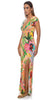 OPULENT EDEN CAP SLEEVE LONG DRESS