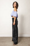 MIKA WIDE-LEG FAUX LEATHER PANTS *LAST ONE -SZ XS*
