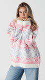 LYRA FAIR ISLE MOCKNECK SWEATER * Last one - Sz L*