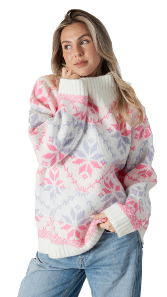 LYRA FAIR ISLE MOCKNECK SWEATER * Last one - Sz L*
