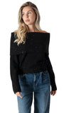 OLIVIA SPARKLE OFF SHOULDER SWEATER *Last One - XS*