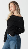 OLIVIA SPARKLE OFF SHOULDER SWEATER *Last One - XS*
