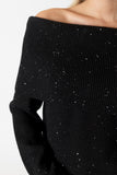 OLIVIA SPARKLE OFF SHOULDER SWEATER *Last One - XS*