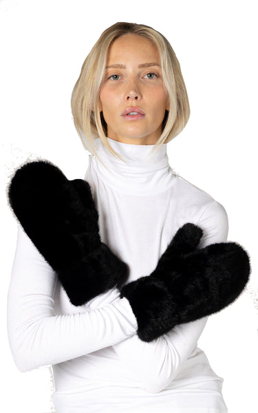 FAUX FUR LUXE MITTENS