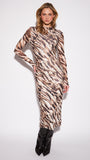 REGINA DRESS IN SHADOW ZEBRA