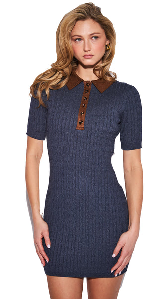 RODNEY HERITAGE INDIGO SWEATER DRESS