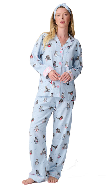 Coffee & Cat Naps Flannel PJ Set *LAST ONE - Sz S*