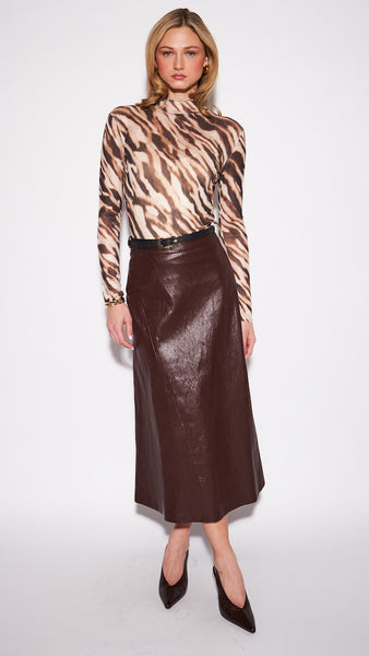 RUTH KNIT TOP IN SHADOW ZEBRA