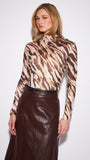 RUTH KNIT TOP IN SHADOW ZEBRA