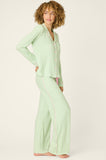 Pupcation Palms Kiwi Stripe 3-Piece PJ Set