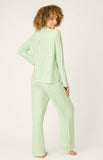 Pupcation Palms Kiwi Stripe 3-Piece PJ Set
