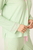 Pupcation Palms Kiwi Stripe 3-Piece PJ Set