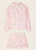 Afterparty Poplin Martini Print Long Sleeve & Shorts PJ Set