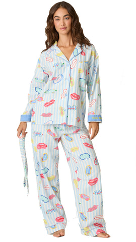 Sunset Waves Broderie Beach Pants