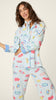 Out of Office Eyemask Print 3-Piece Flannel PJ Set